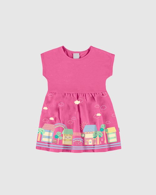 Vestido Infantil Rodado Em Malha Botonê Malwee Kids