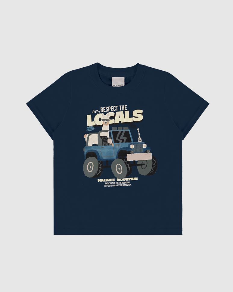 Camiseta Infantil Menino Respect The Locals Em Algodão Malwee Kids