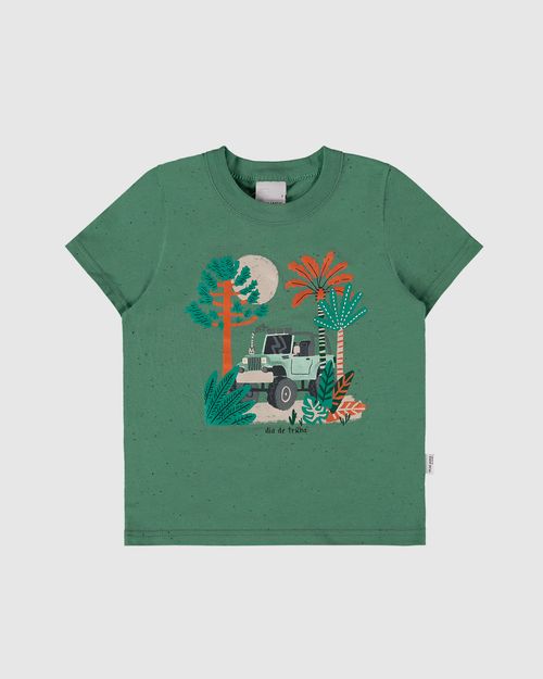 Camiseta Infantil Menino Dia De Trilha Em Malha Botonê Malwee Kids