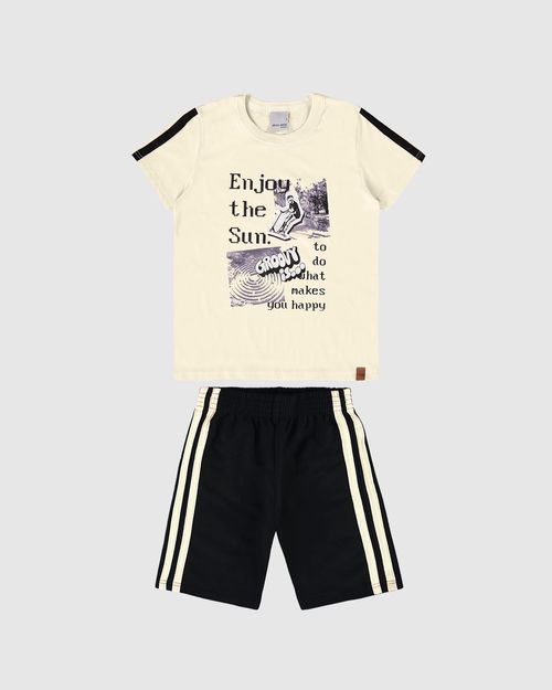 Conjunto Infantil Menino Enjoy The Sun Em Algodão Malwee Kids