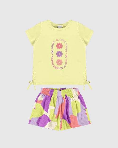 Conjunto Infantil Menina Do What Makes Happy Malwee Kids