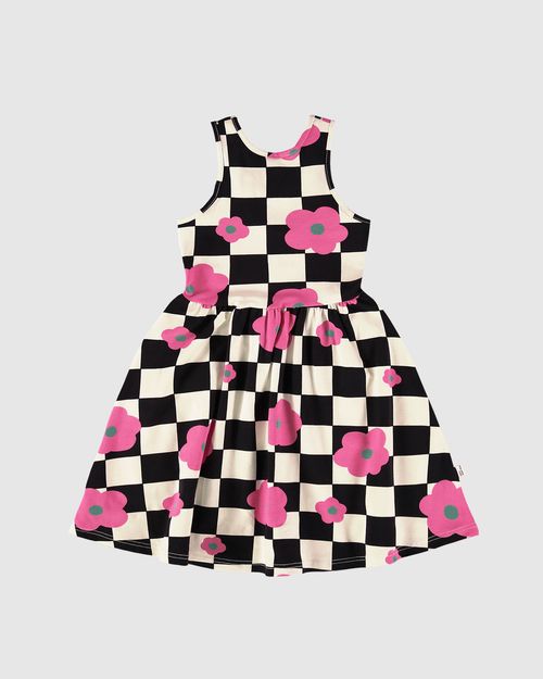 Vestido Infantil Estampa Quadriculada Em Algodão Malwee Kids