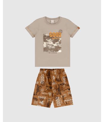 Conjunto Infantil Menino Make It Good Em Algodão Malwee Kids