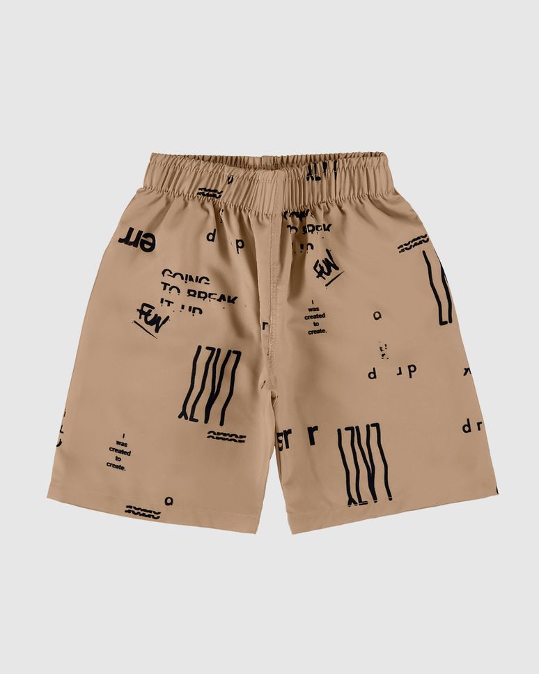 Bermuda Infantil Menino Estampada Em Microfibra Malwee Kids