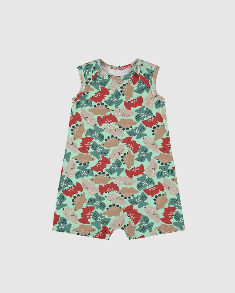 Macaquinho Infantil Menino Estampado Em Algodão Malwee Kids