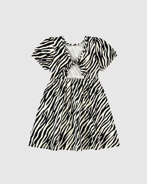 Vestido Infantil Estampa Animal Print Em Algodão Malwee Kids