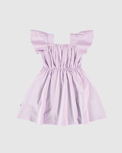 Vestido Infantil Franzido No Decote Em Algodão Texturizado Malwee Kids