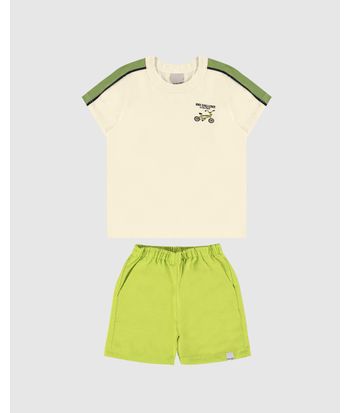 Conjunto Infantil Menino Camiseta Bmx Challenge Em Algodão Malwee Kids