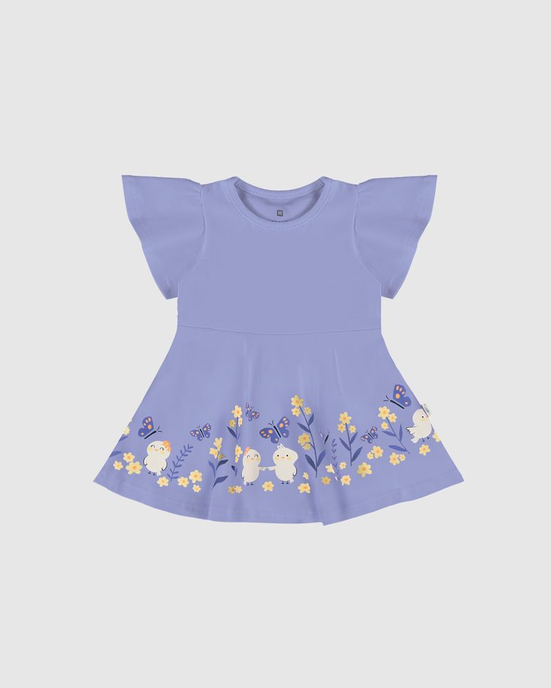 Vestido Infantil Body Com Estampa Em Algodão Malwee Kids