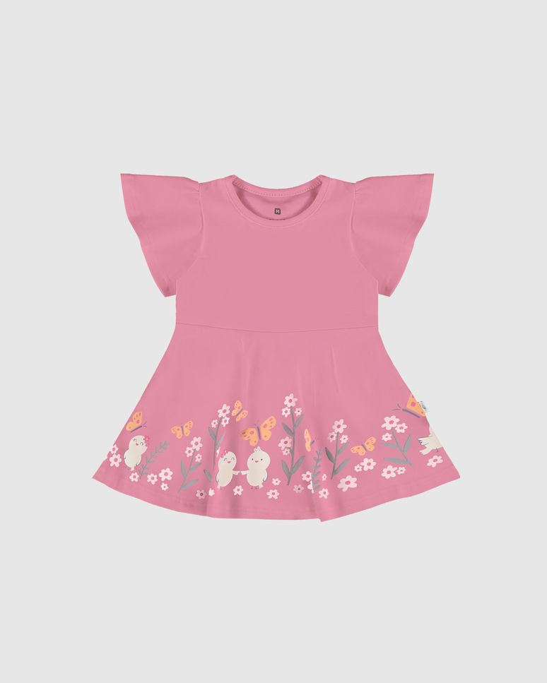 Vestido Infantil Body Com Estampa Em Algodão Malwee Kids