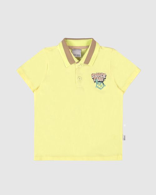 Camisa Polo Infantil Menino Super Fun Em Algodão Malwee Kids