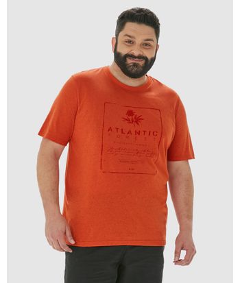 Camiseta Masculina Plus Size Atlantic Forest Em Malha Botonê