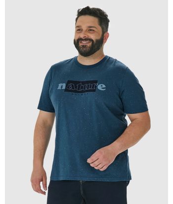 Camiseta Masculina Plus Size Nature Em Malha Botonê