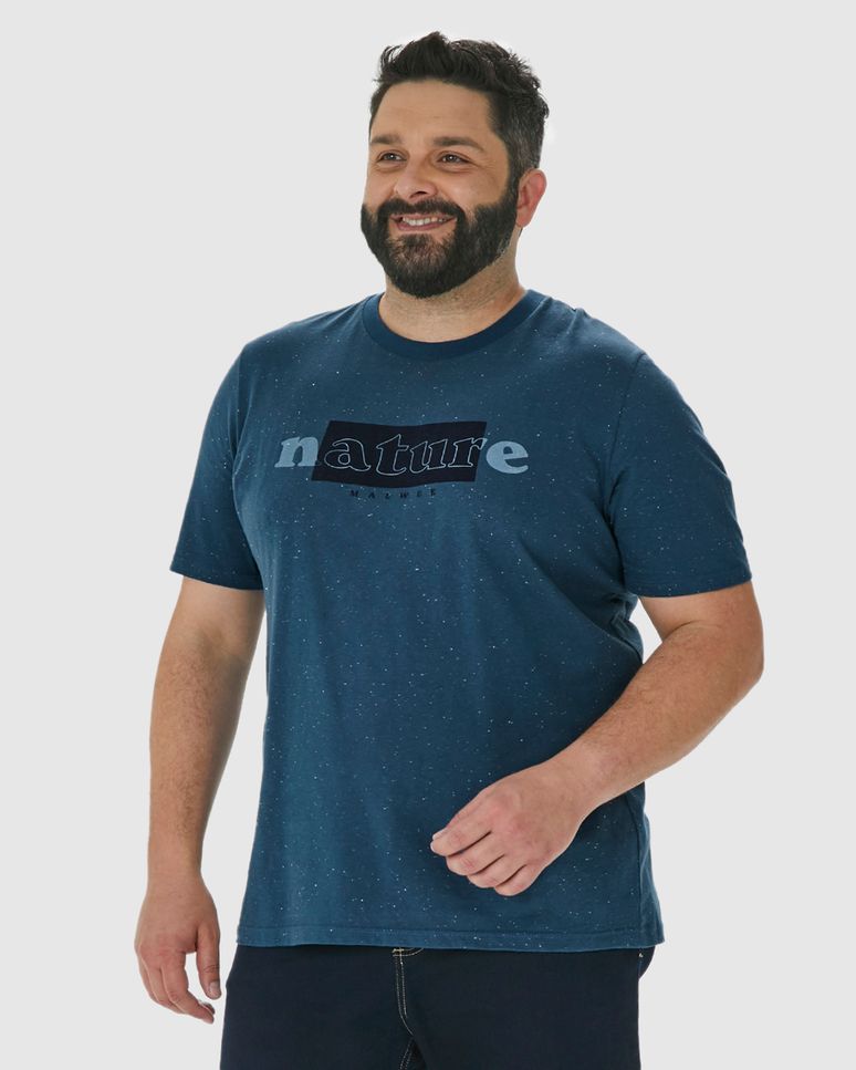 Camiseta Masculina Plus Size Nature Em Malha Botonê