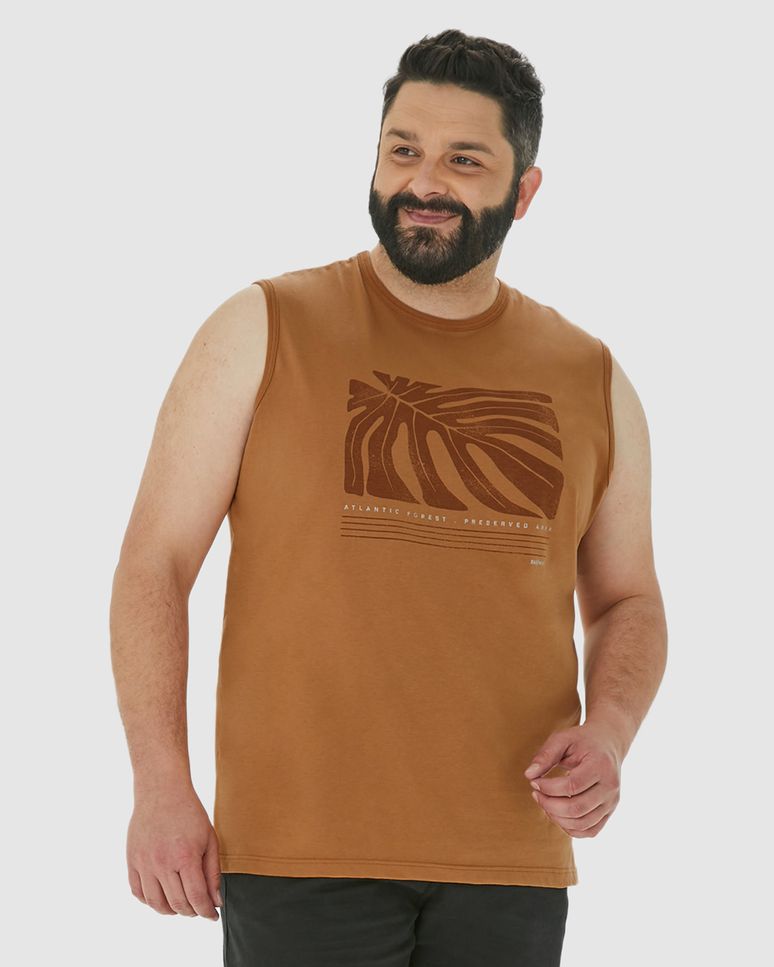 Regata Masculina Plus Size Atlantic Forest Em Algodão