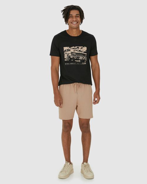 Shorts Masculino Slim Em Moletom Piquet