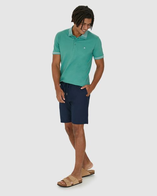 Bermuda Comfort Masculina Bolso Funcional Em Viscolinho