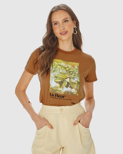 Camiseta Feminina La Fleur Em Algodão