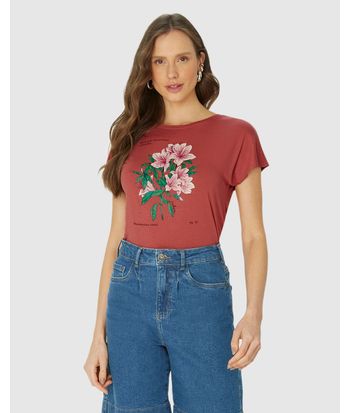 Camiseta Feminina Azaléia Em Malha Viscolinho Stretch