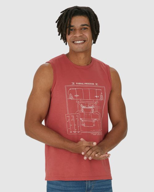 Regata Masculina Fabric Process Em Algodão