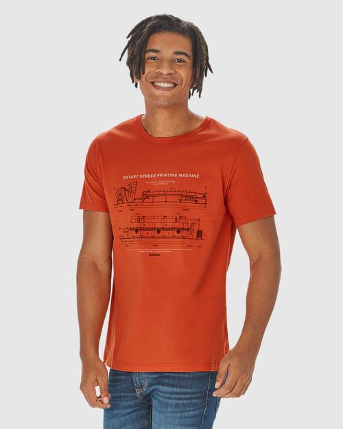 Camiseta Masculina Rotary Machine Em Algodão