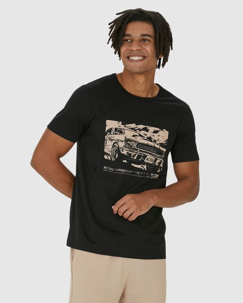 Camiseta Masculina Hand Built Cars Em Algodão