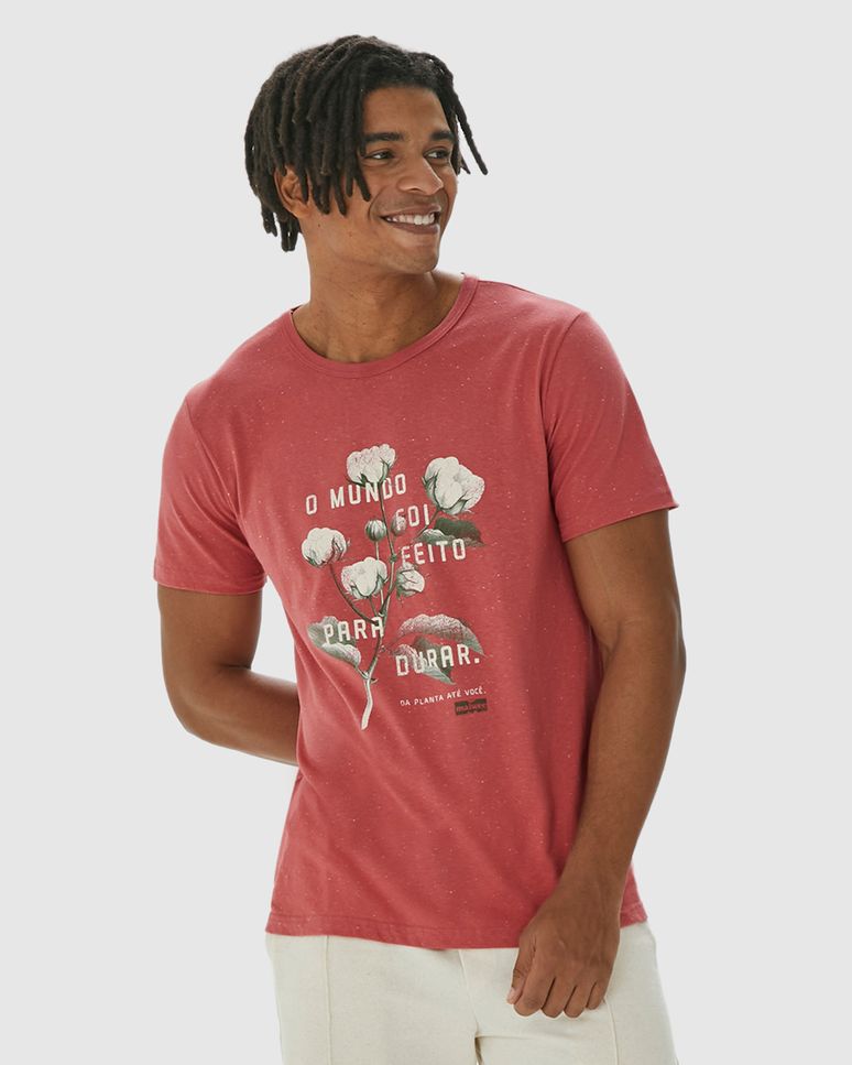 Camiseta Masculina O Mundo Foi Feito Para Durar Em Malha Botonê