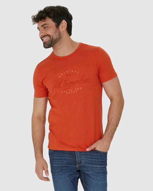 Camiseta Masculina Pause And Reset Em Malha Botonê
