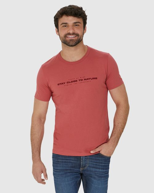 Camiseta Masculina Stay Close To Nature Em Algodão