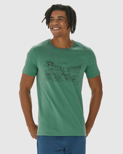 Camiseta Masculina Be In The Middle Of Nature Em Algodão