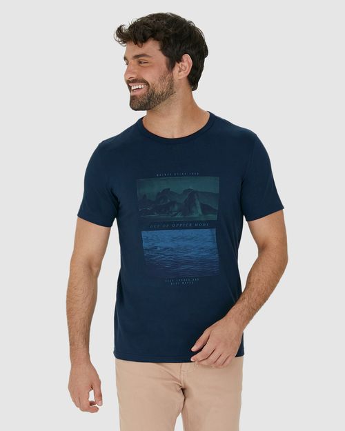 Camiseta Masculina Out Of Office Mode Em Algodão