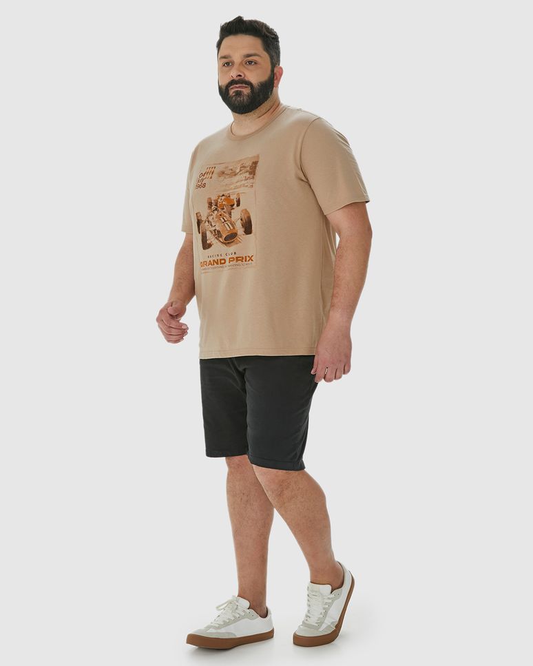 Camiseta Masculina Plus Size Racing Club Grand Prix Em Algodão