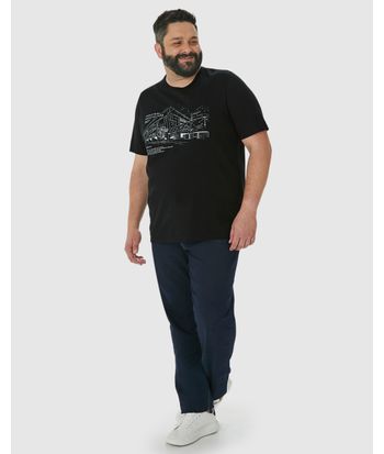 Camiseta Masculina Plus Size Industrial Architecture Em Algodão