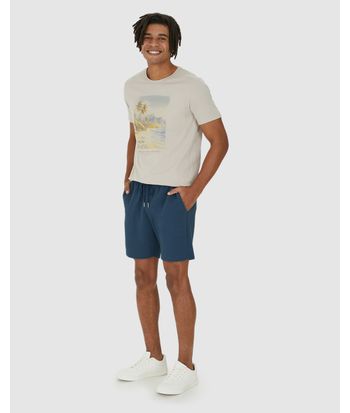 Shorts Masculino Slim Em Moletom Piquet