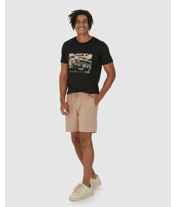Shorts Masculino Slim Em Moletom Piquet
