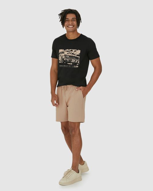 Shorts Masculino Slim Em Moletom Piquet