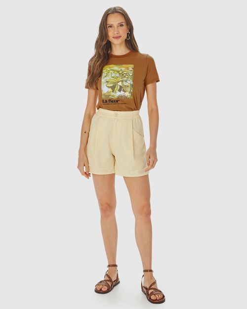 Camiseta Feminina La Fleur Em Algodão