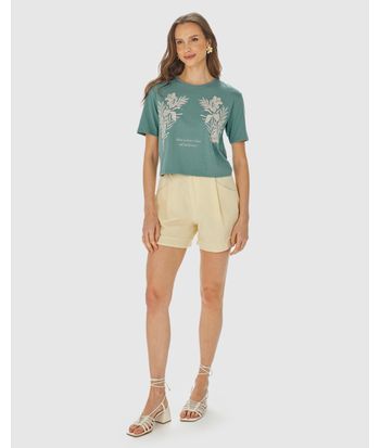 Camiseta Long Cropped Feminina What Is Done With Love Em Algodão