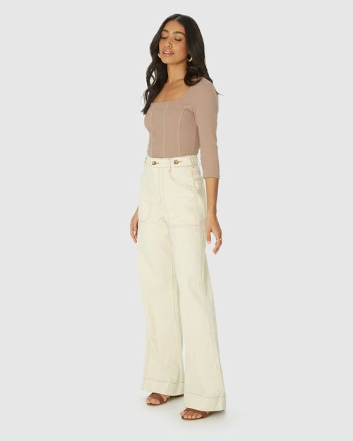 Blusa Long Cropped Feminina Corset Em Ribana