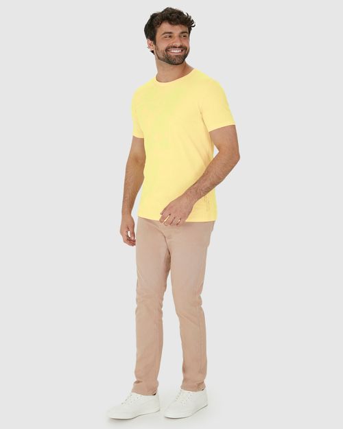 Camiseta Masculina Estampa Na Lateral Em Algodão