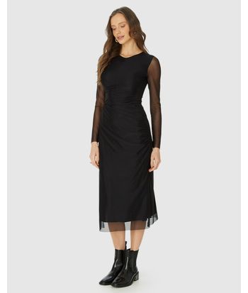 Blusa Justa Feminina Franzido Frontal Em Tule Stretch