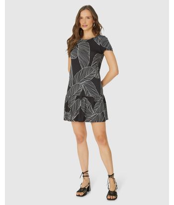 Vestido Feminino Marias Estampado Em Viscose Stretch