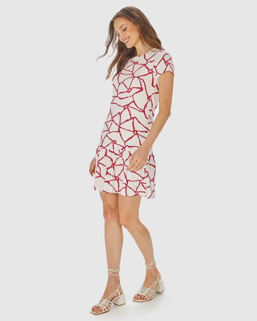 Vestido Feminino Marias Estampado Em Viscose Stretch