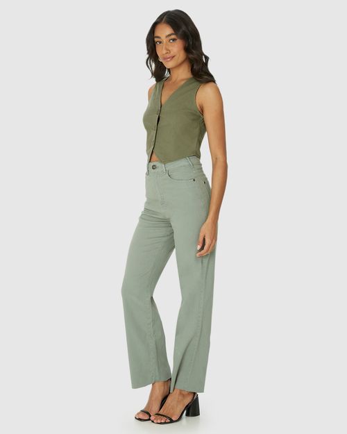 Colete Feminino Cropped Alfaiataria Botões Frontais Em Viscolinho