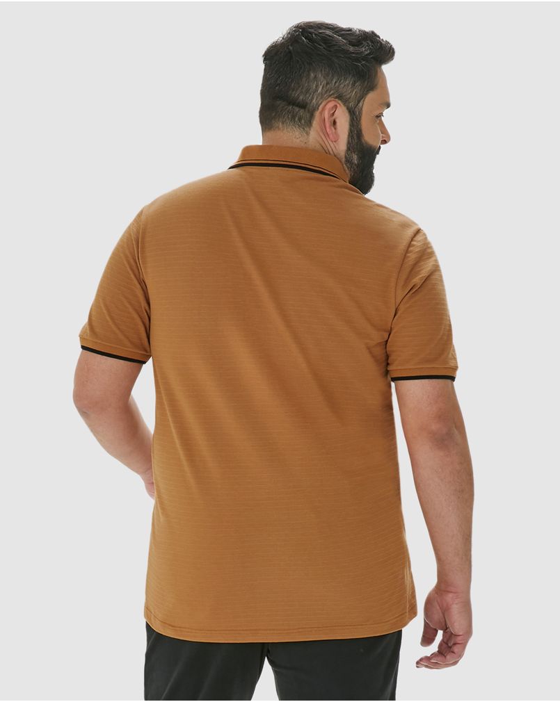 Camisa Polo Masculina Plus Size Bordado Peitoral Em Piquet