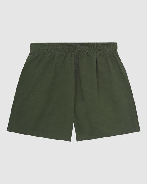 Shorts Feminino Evasê Bolso Faca Em Viscolinho Texturizado