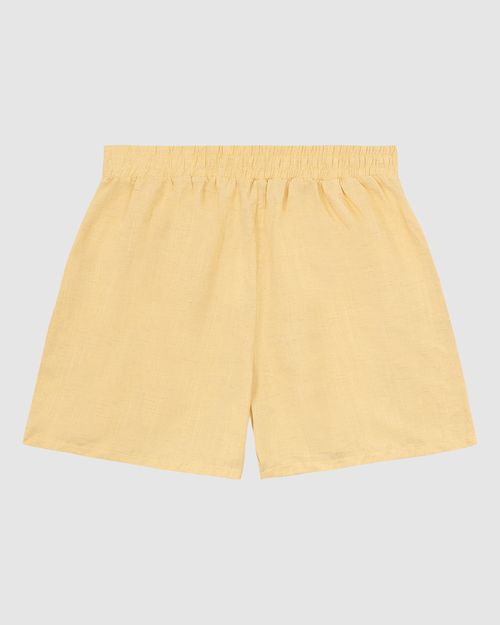 Shorts Feminino Evasê Bolso Faca Em Viscolinho Texturizado