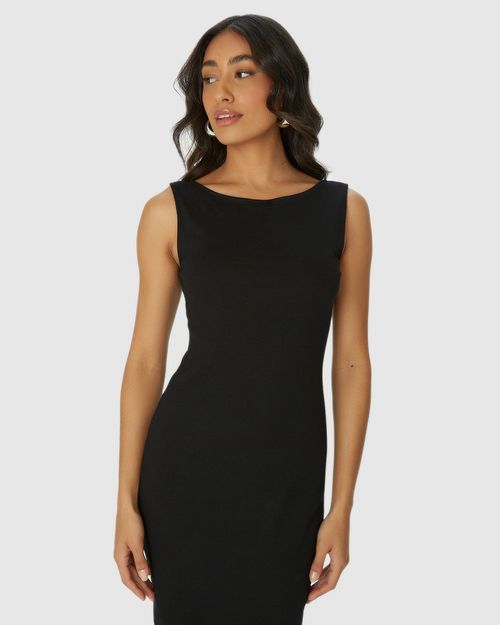 Vestido Midi Feminino Reto Duas Formas De Uso Em Ribana