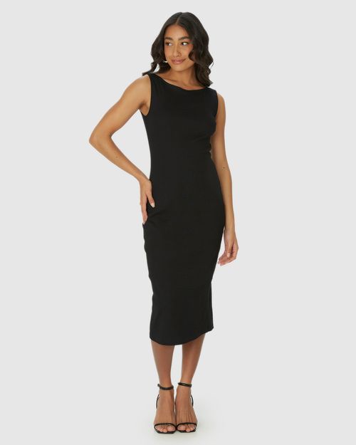 Vestido Midi Feminino Reto Duas Formas De Uso Em Ribana
