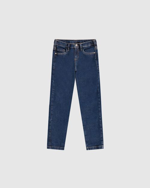 Calça Menina Skinny Em Jeans Com Elastano - Carinhoso